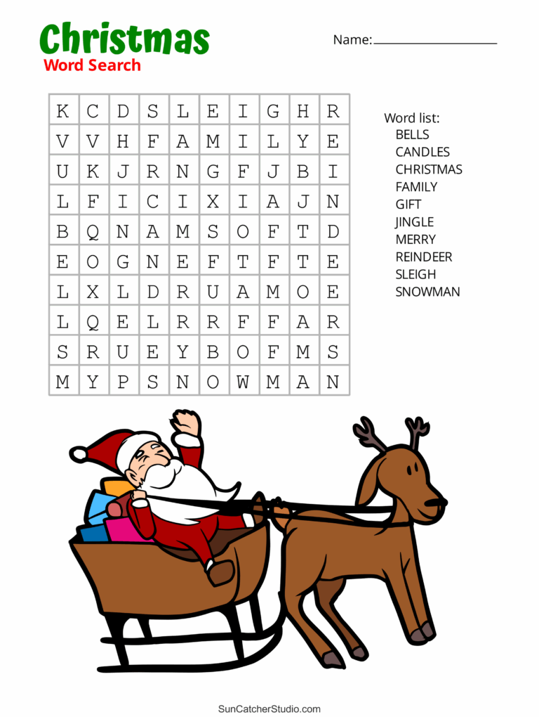 Christmas Word Search Free Printable PDF Puzzles Free Printables Monograms Design Tools Patterns U0026 DIY Projects