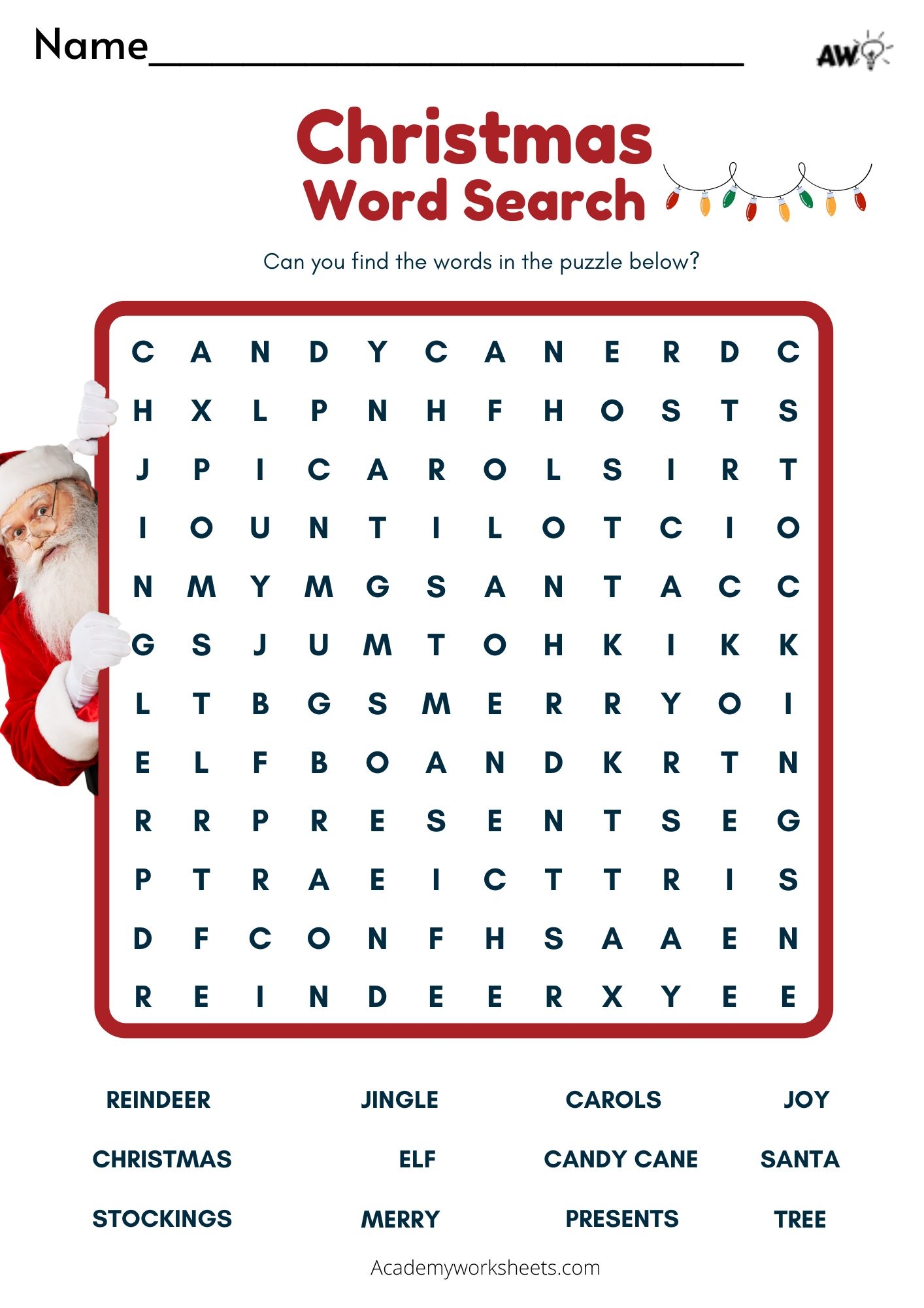 Printable Word Search For 2nd Grade