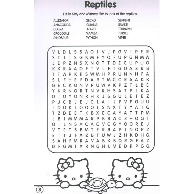 Cinnamoroll Word Search