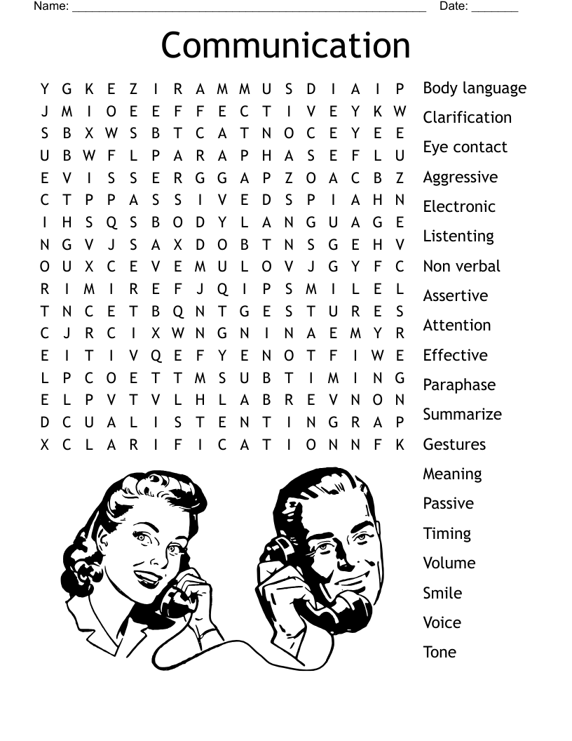 Communication Word Search WordMint