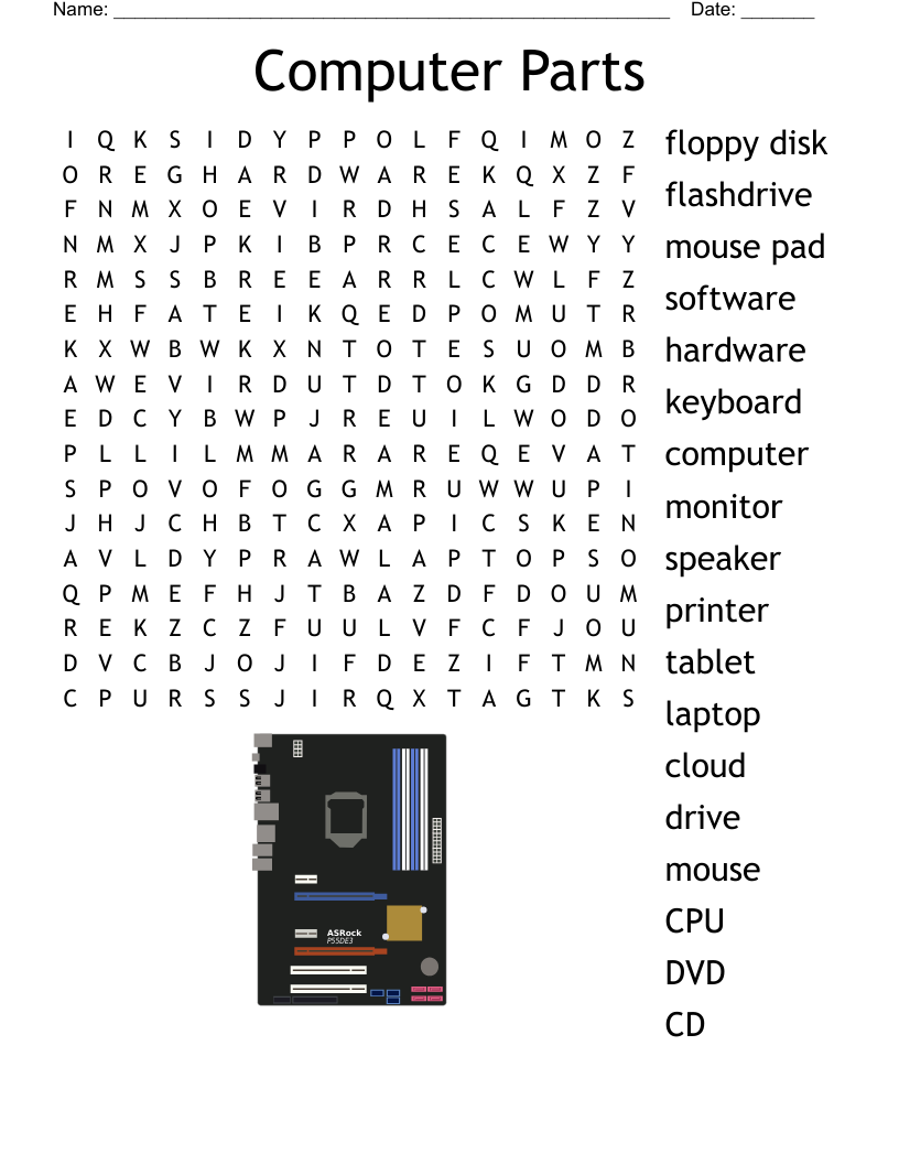 Computer Technology Word Search WordMint
