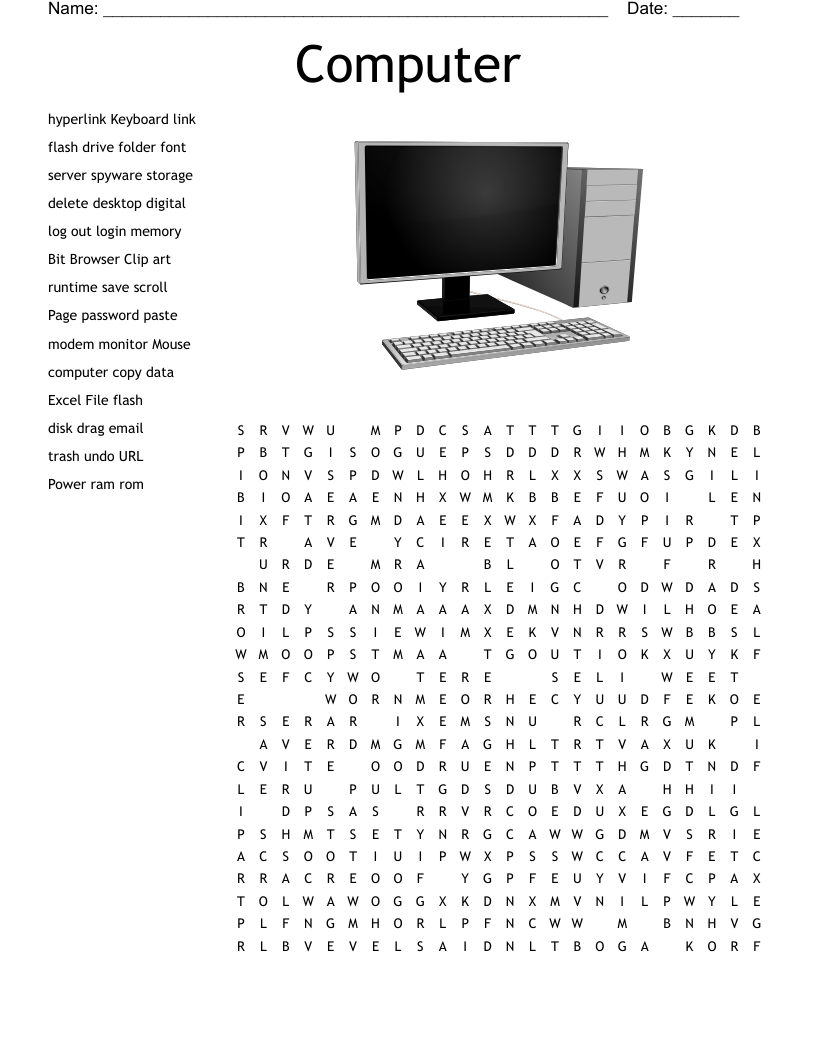 Computer Printable Word Search