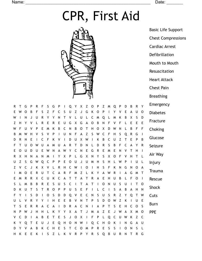 CPR Word Search WordMint CPR Word Search WordMint