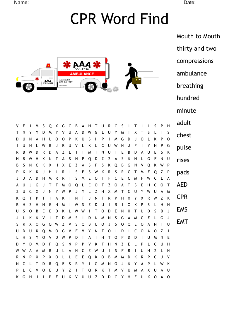 CPR Word Search WordMint