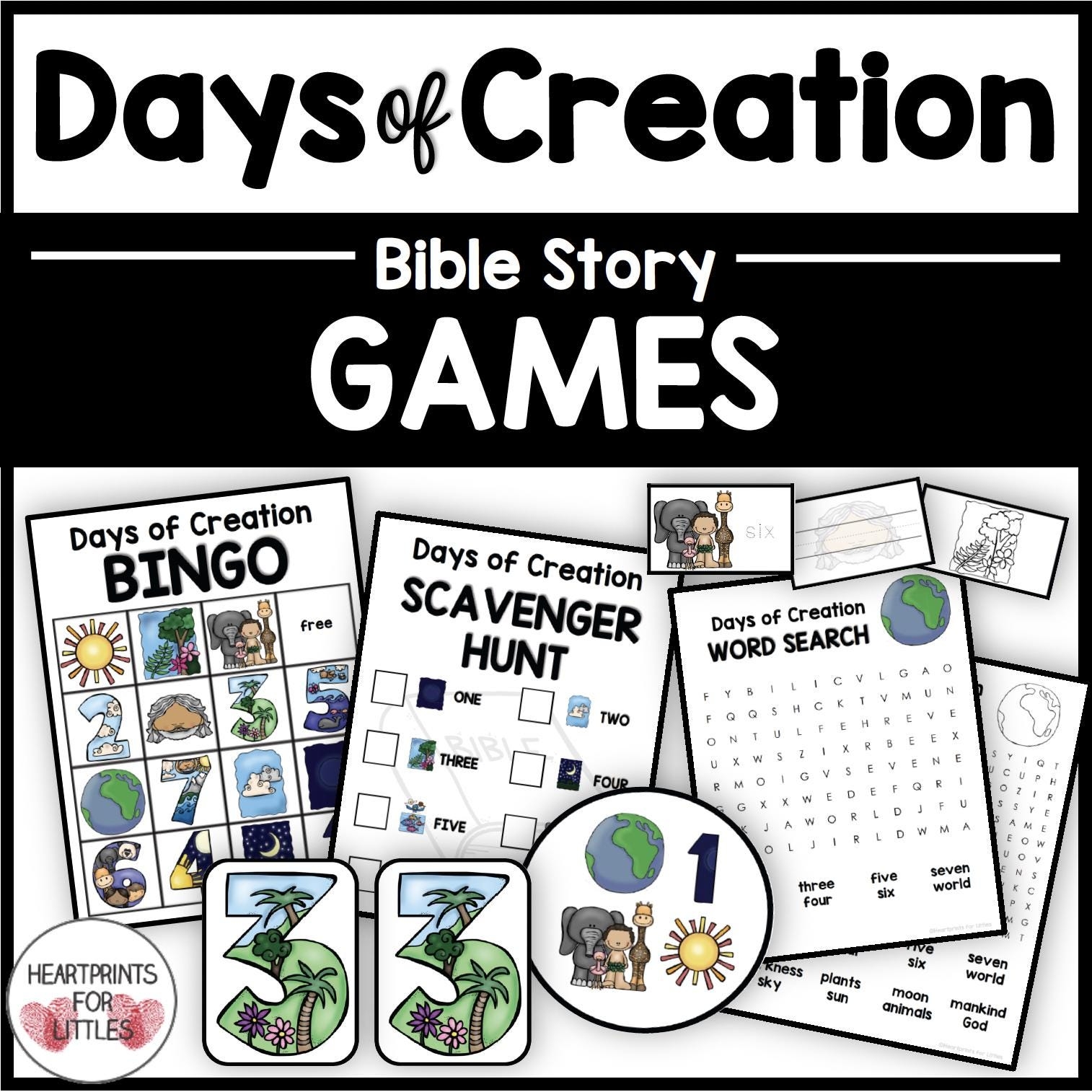 Printable Creation Story Word Searches