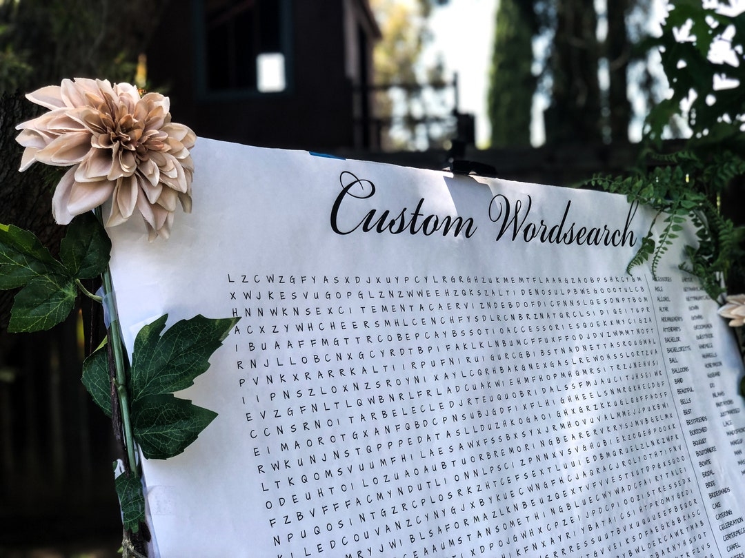 Custom Wedding Wordsearch 30