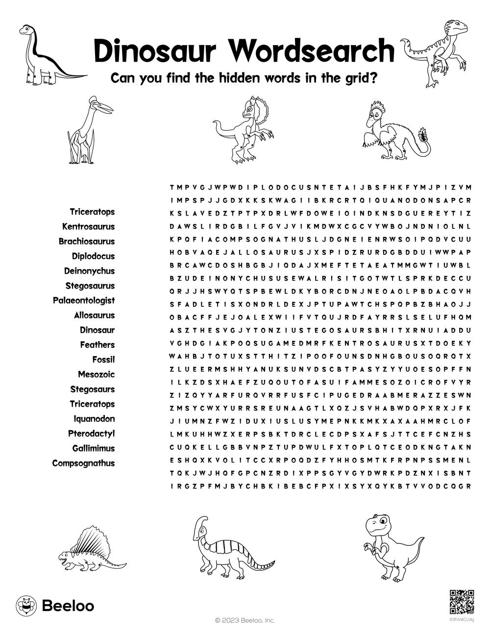 Dinosaur Wordsearch Beeloo Printable Crafts And Activities For Kids Dinosaur Wordsearch Beeloo Printable Crafts And Activities For Kids