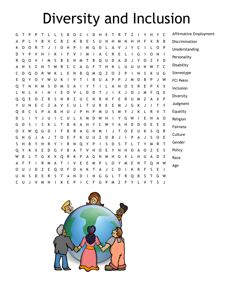 Diversity And Inclusion Word Search WordMint