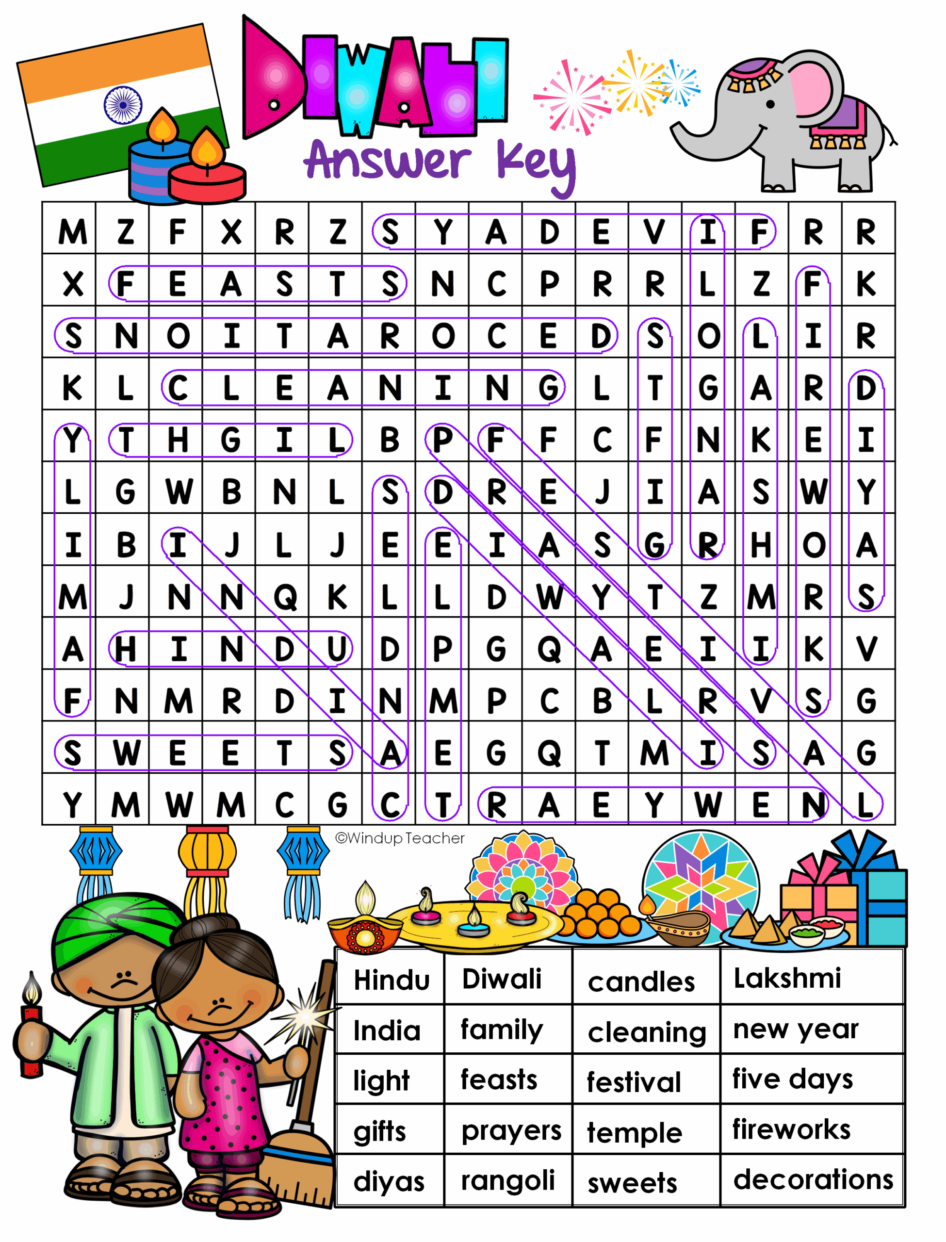 Diwali Word Search HARD Puzzle Ready To Go Made By Teachers Diwali Word Search HARD Puzzle Ready To Go Made By Teachers