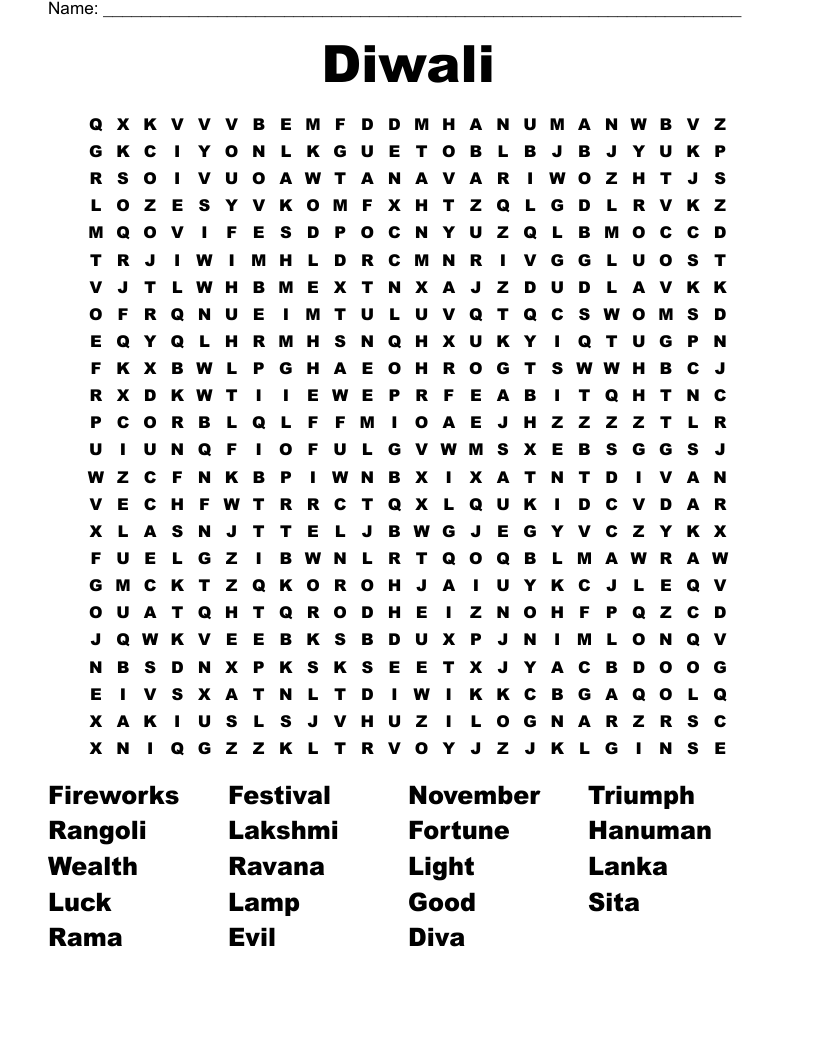 Diwali Word Search WordMint Diwali Word Search WordMint