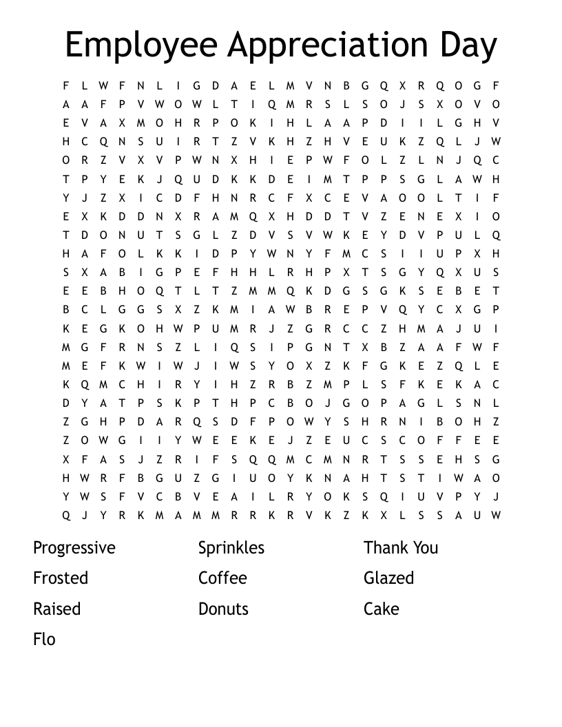 Donut Word Search WordMint