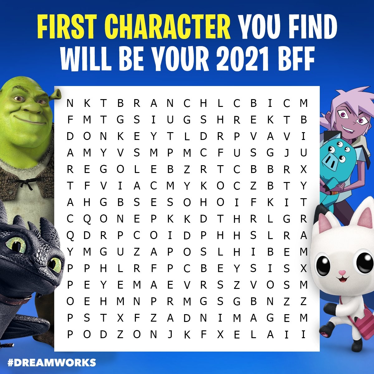 Shrek Word Search Printable