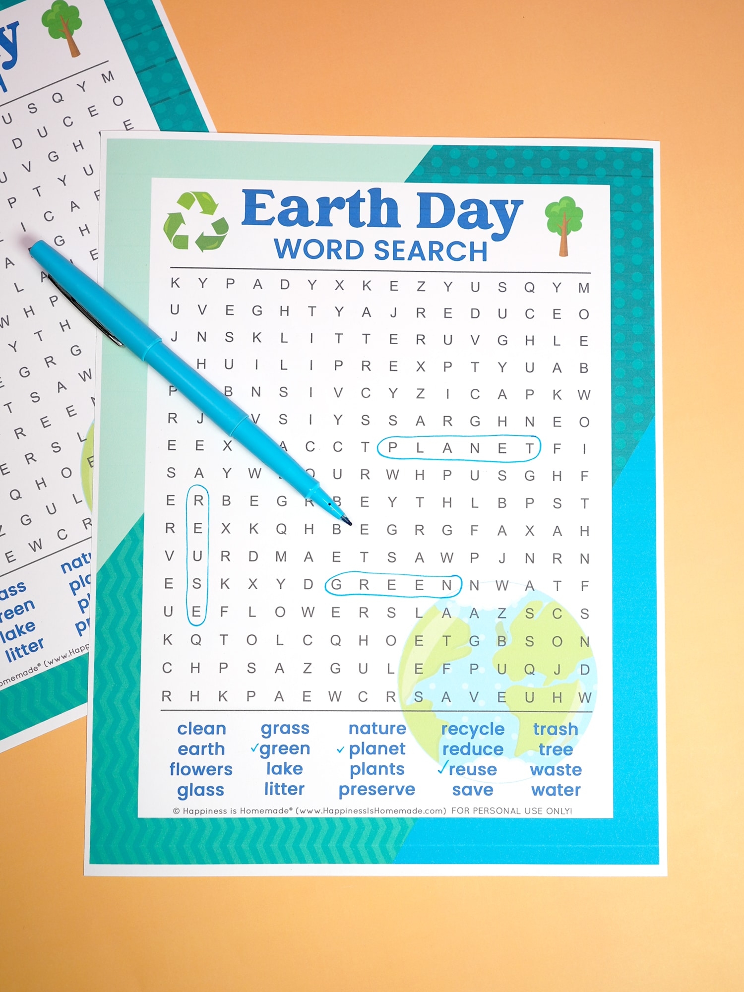 Earth Day Word Search Free Printable Happiness Is Homemade