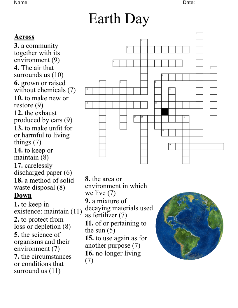 Earth Day Word Search WordMint