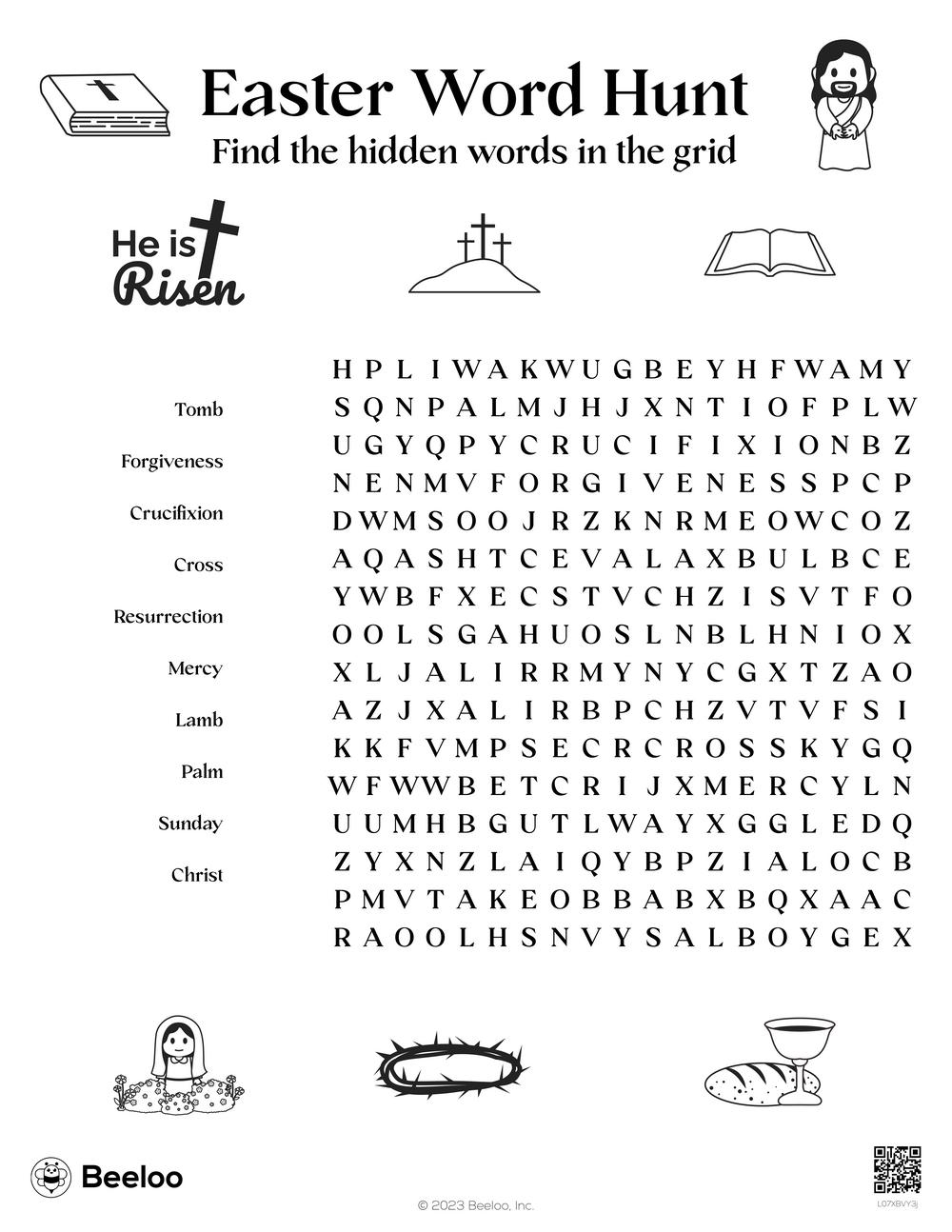Bible Easter Word Search Free Printable
