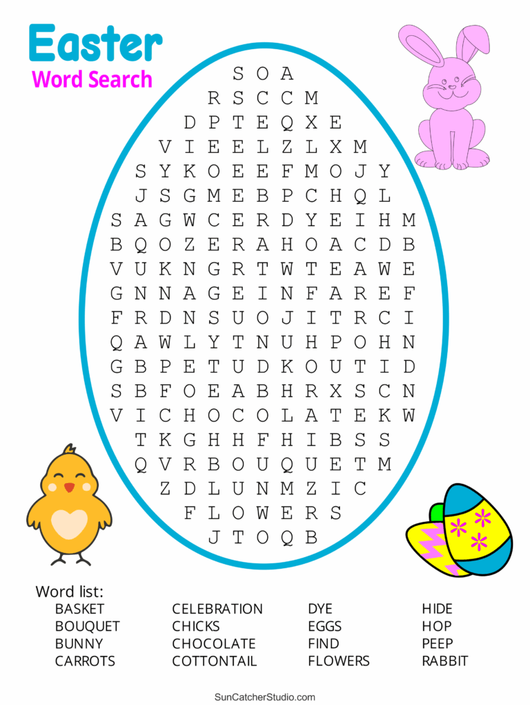 Easter Word Search Free Printable PDF Puzzles Free Printables Monograms Design Tools Patterns U0026 DIY Projects