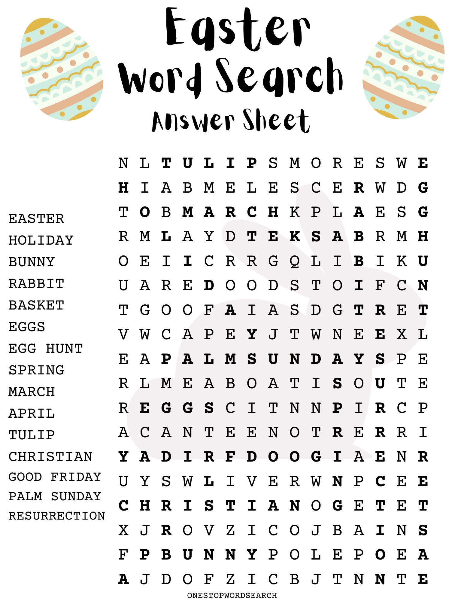 Free Printable Good Friday Word Search