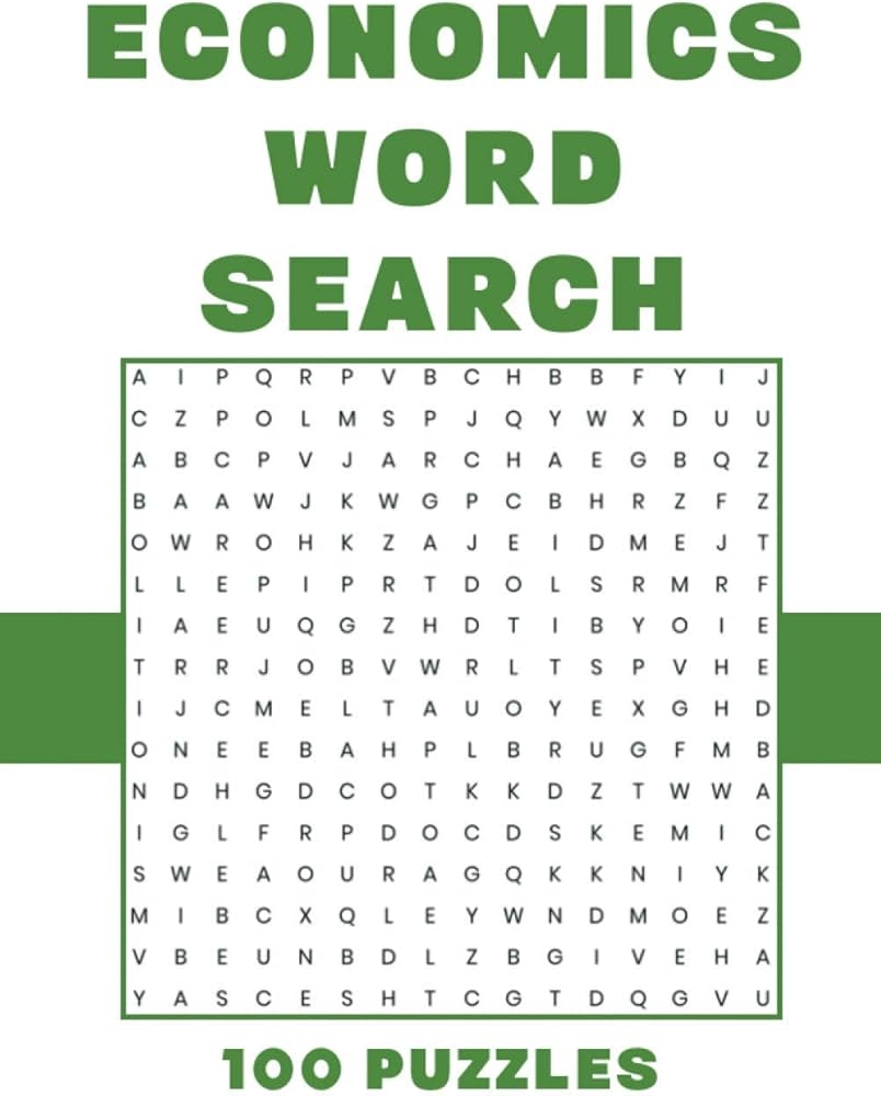 Economics Word Search 100 Puzzles Large Print Word Search With Economics Word Search 100 Puzzles Large Print Word Search With