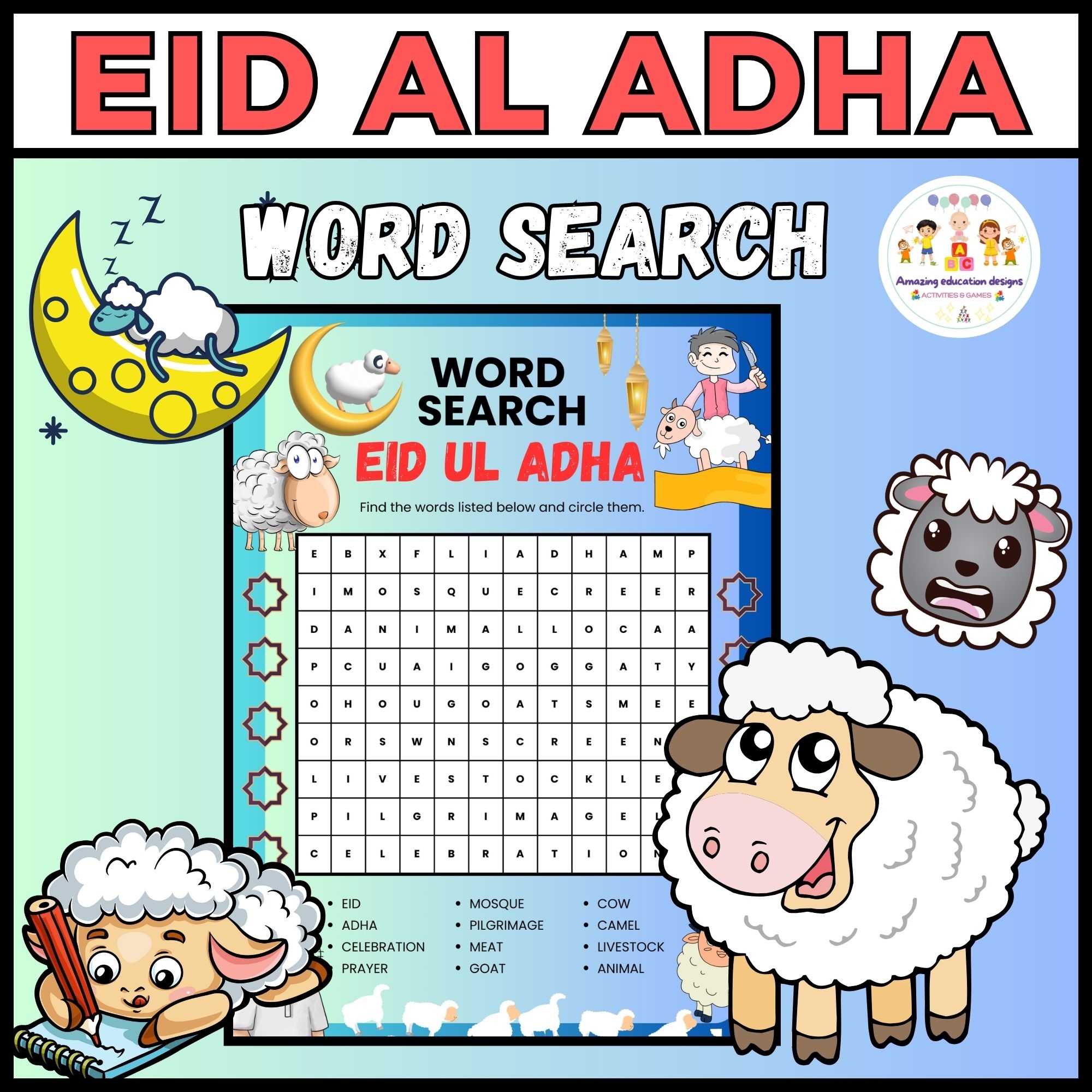 EID Al Adha WORD SEARCH Made By Teachers