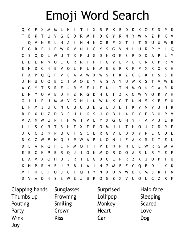 Emoji Word Search WordMint