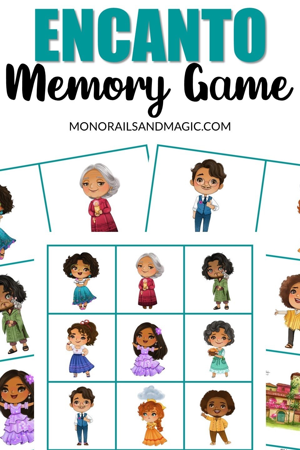 Encanto Memory Game Free Printable Monorails And Magic