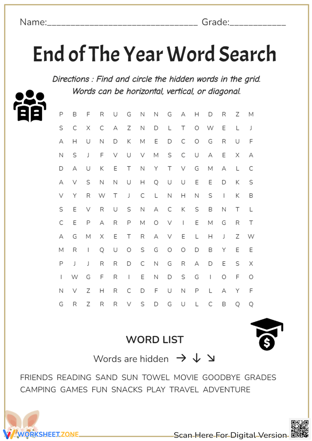End Of Year Word Search Printable End Of Year Word Search Printable