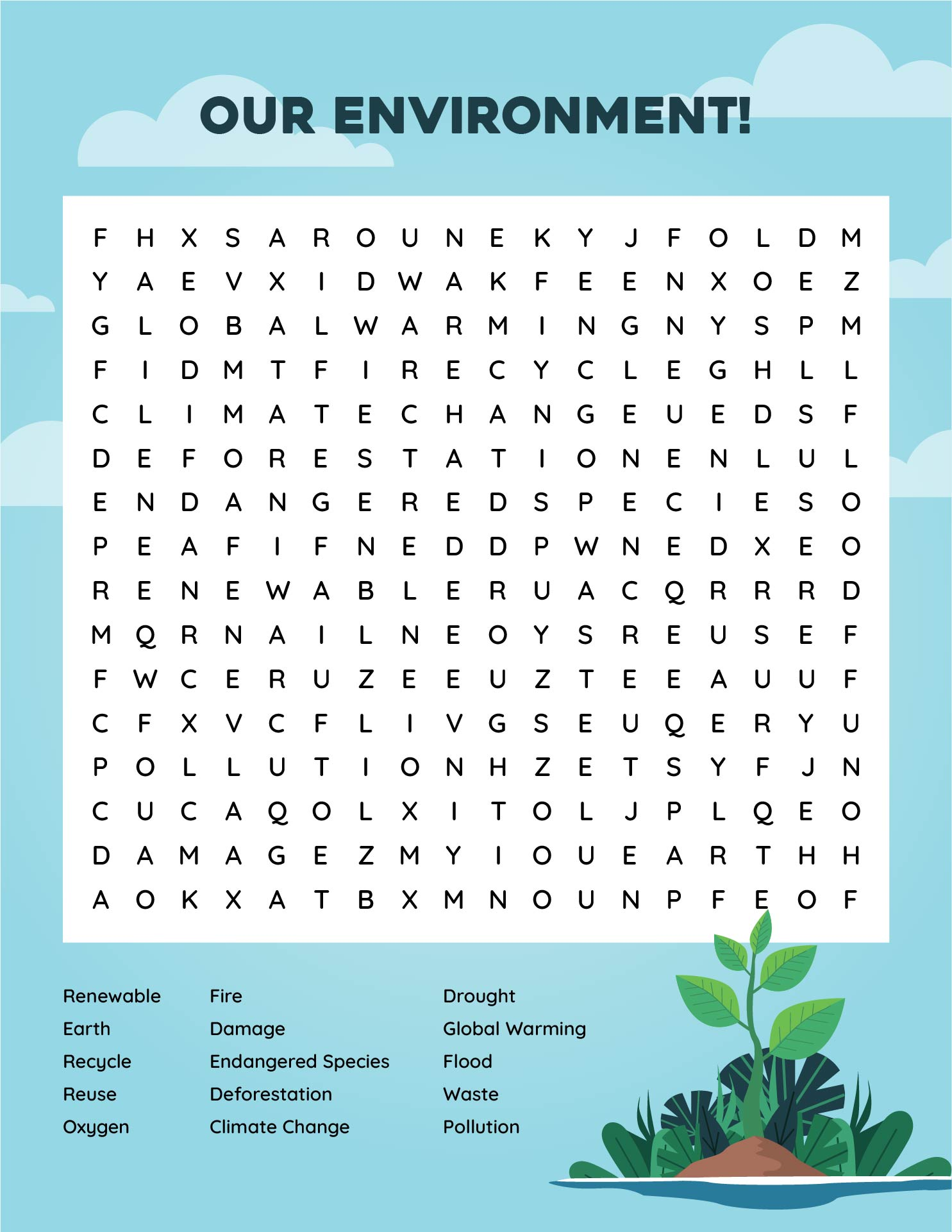 Environmental Health Word Search 10 Free PDF Printables Printablee