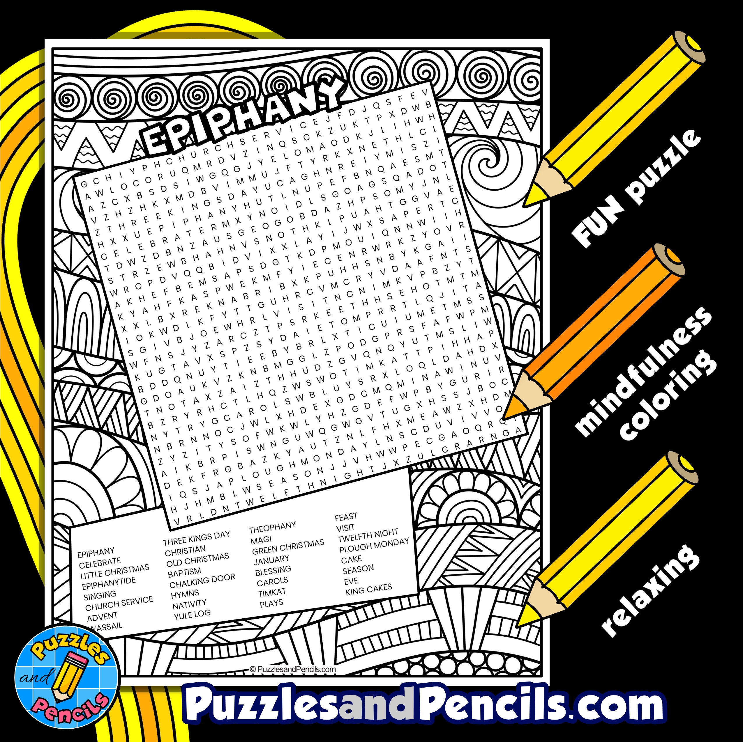 Epiphany Word Search Puzzle Activity Page Holidays Around The World Wordsearch Made By Teachers