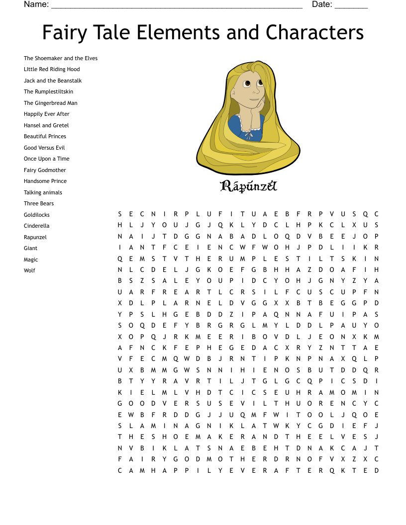 Fairy Tales Word Search WordMint