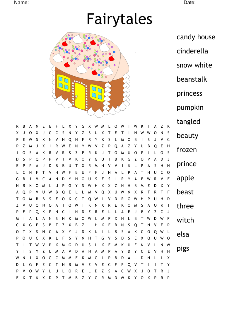 Fairytales Word Search WordMint
