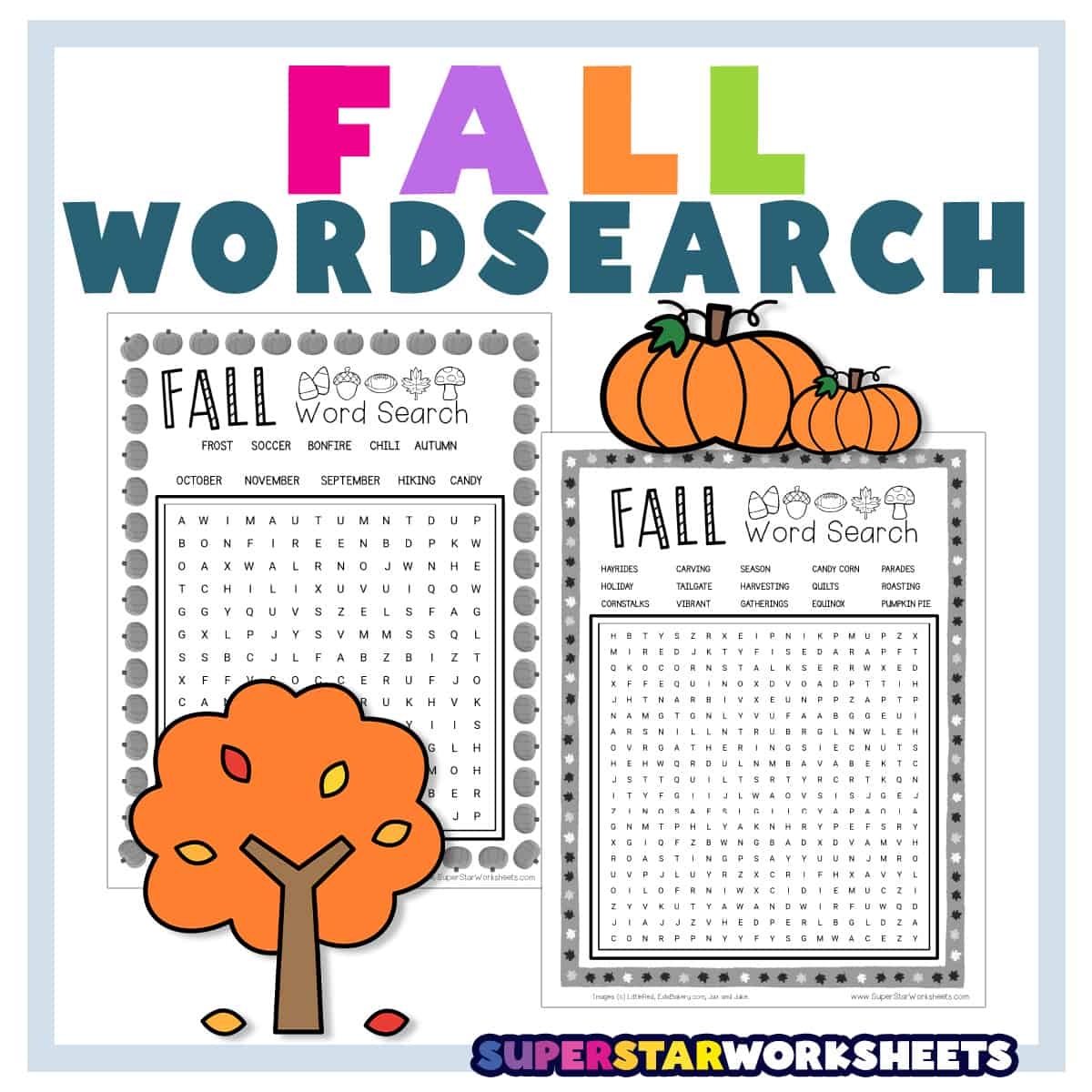Fall Word Search Superstar Worksheets Worksheets Library
