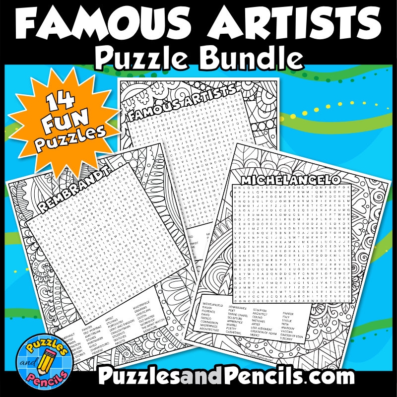 Printable Art Word Search Puzzles Printable Art Word Search Puzzles
