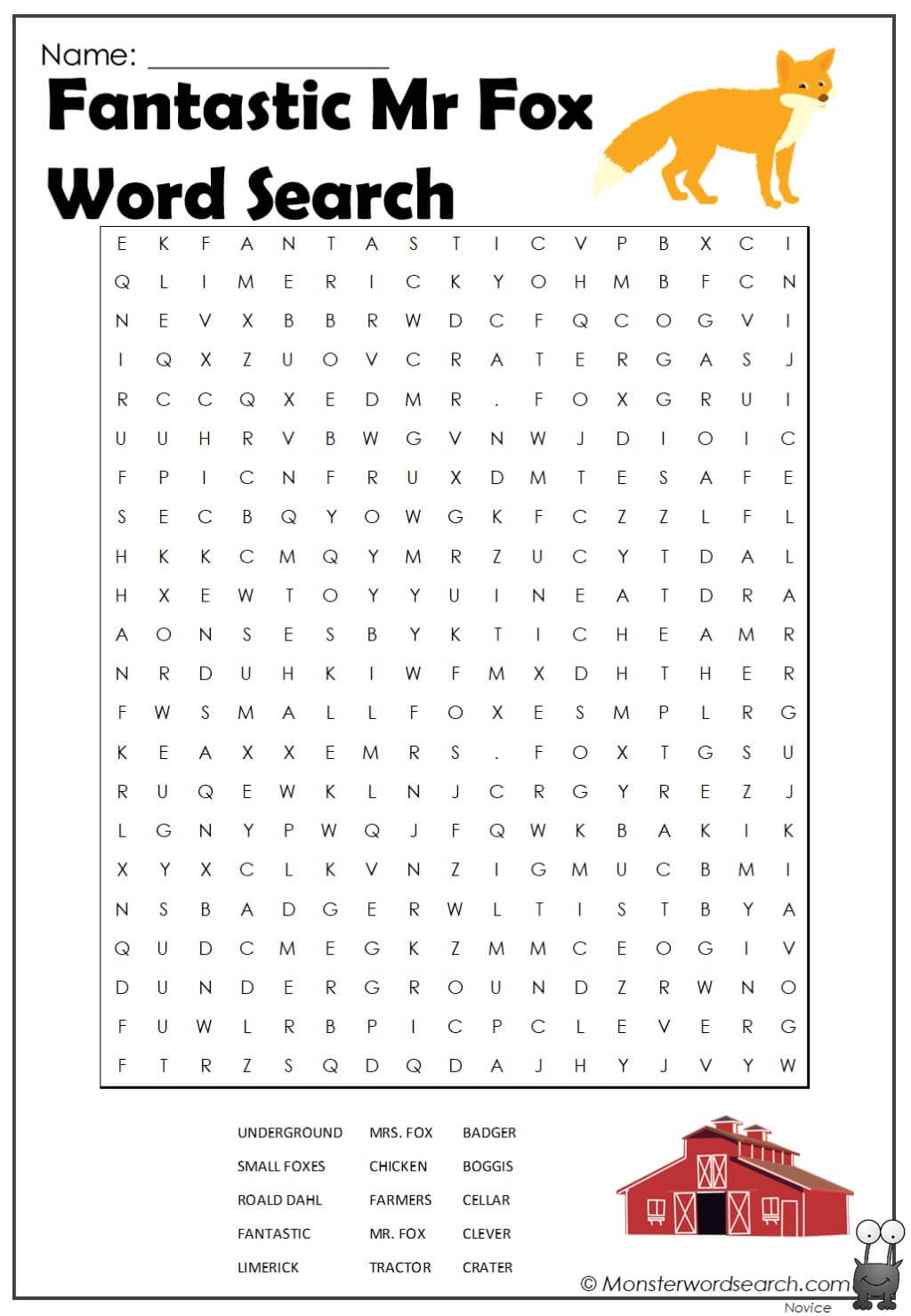 Terry Fox Word Search Printable