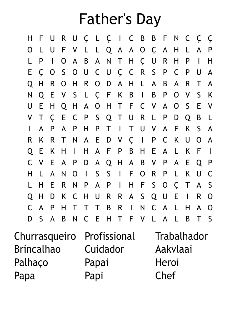 Father s Day Word Search WordMint