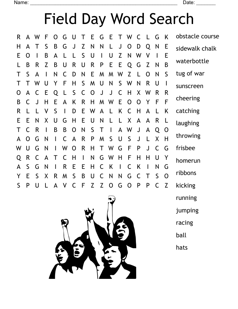 Field Day Word Search WordMint