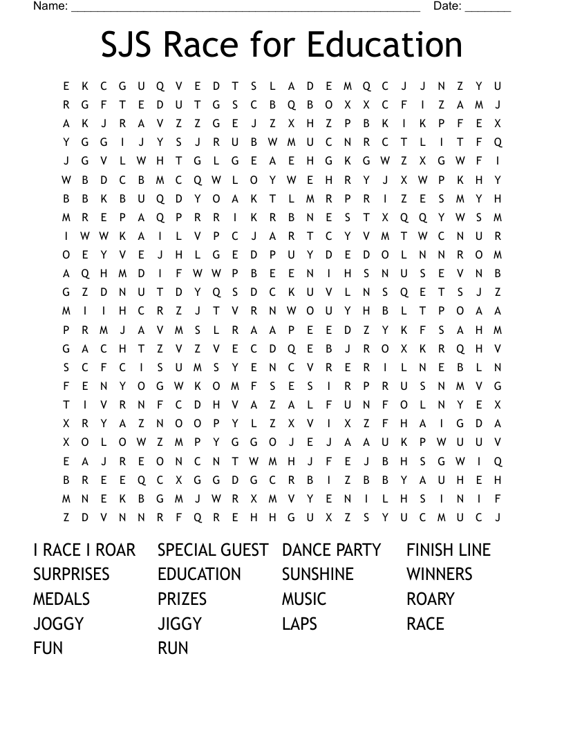 Field Day Word Search WordMint Field Day Word Search WordMint