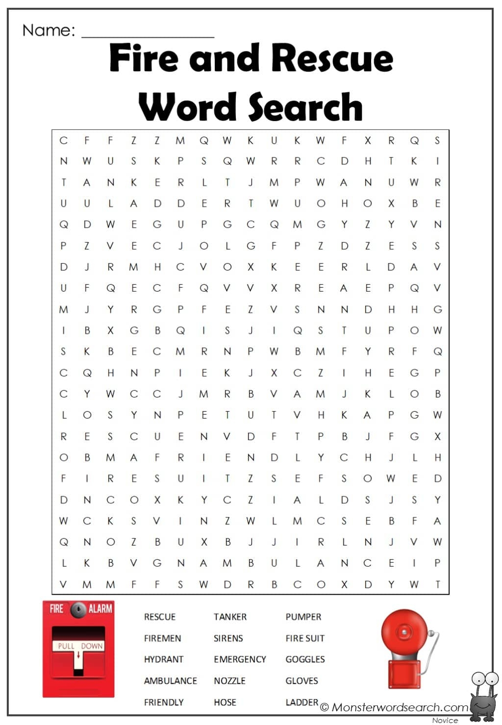 Police Word Search Printables