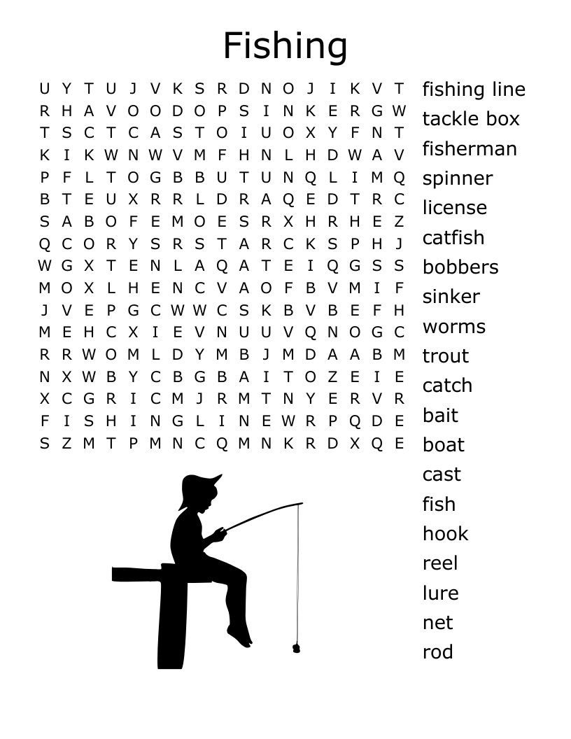 Fish Word Search Printable