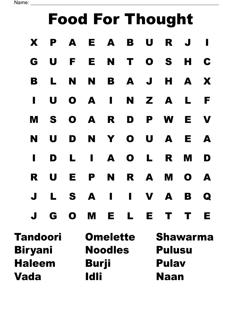 Indian Word Search Printable Food Indian Word Search Printable Food