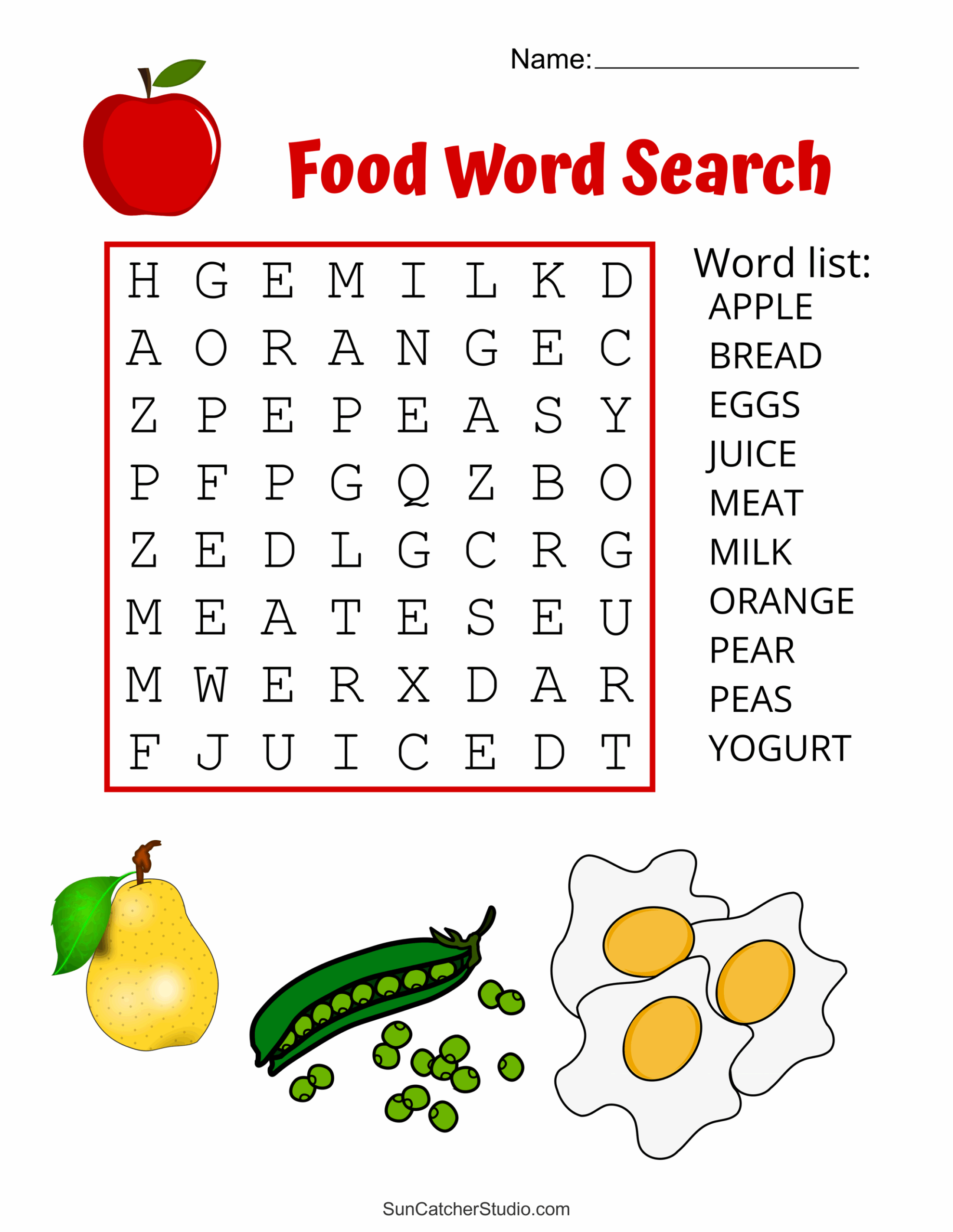 Word Search Boy 1st Grade Printable