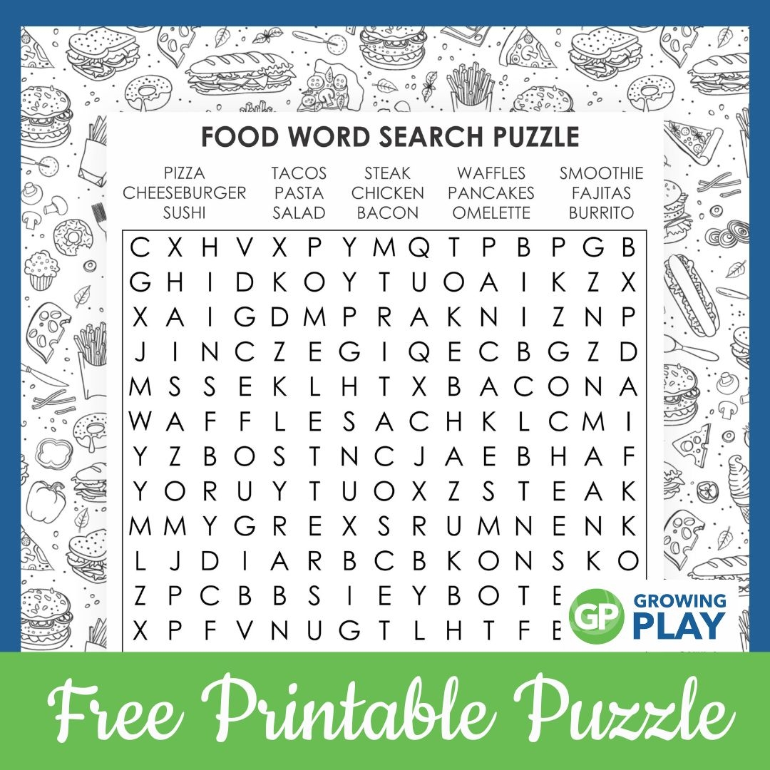 Printable Food Word Search