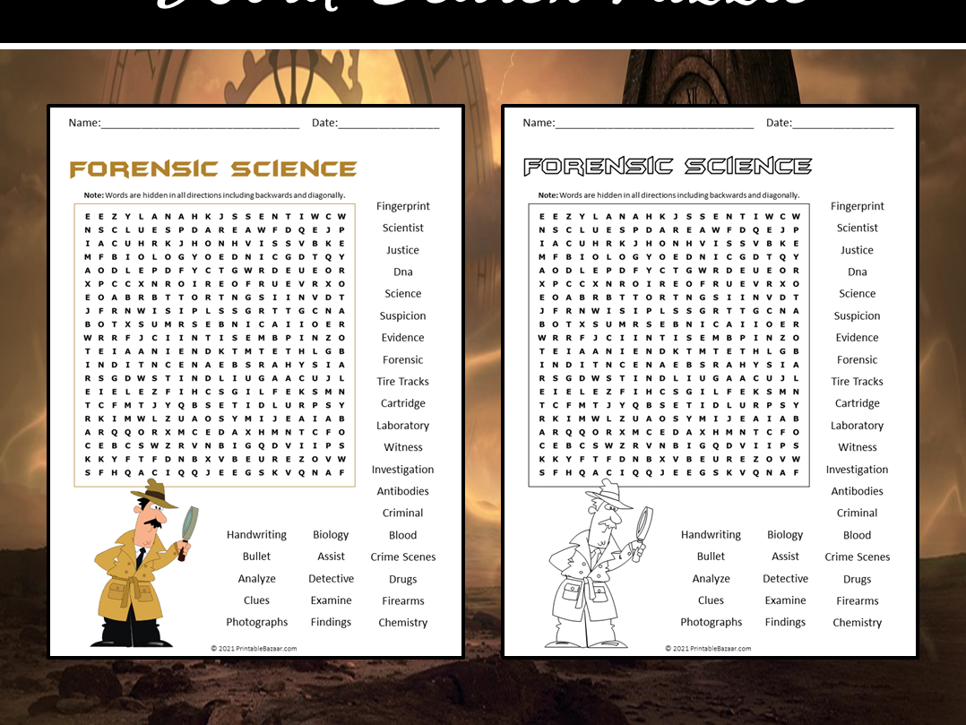 Forensic Science Word Search Puzzle Teaching Resources Forensic Science Word Search Puzzle Teaching Resources