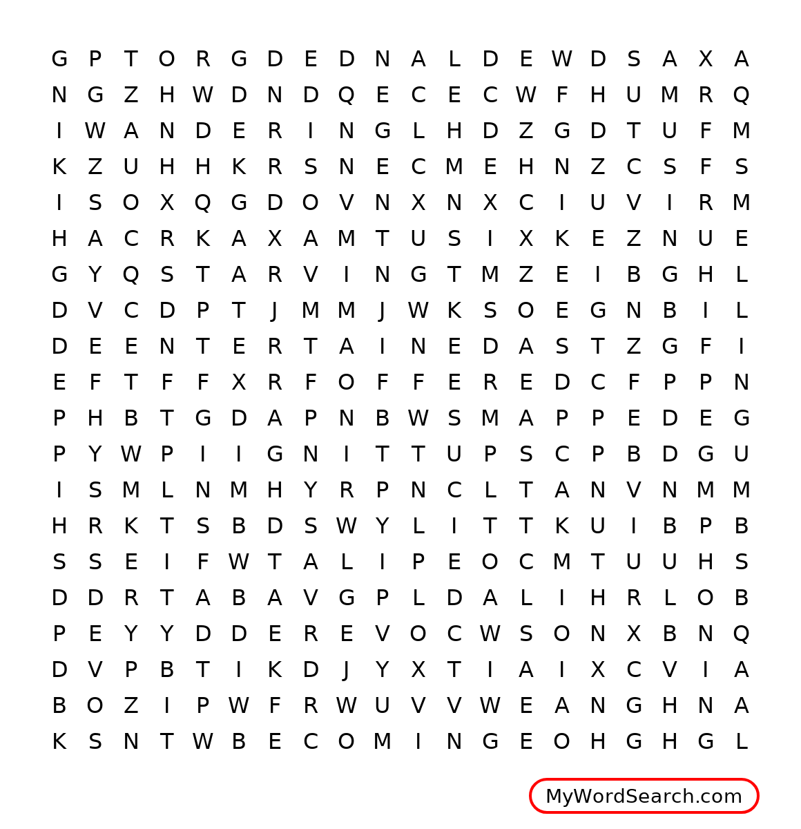 Printable 4th Grade Word Search