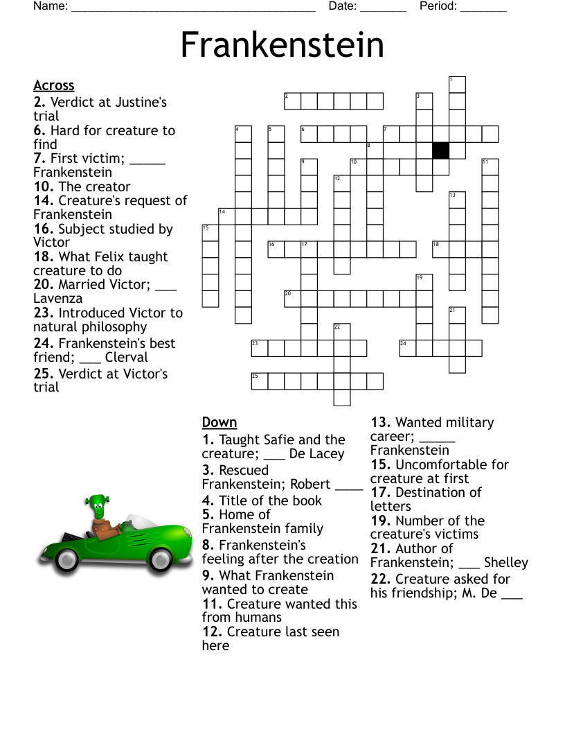 Frankenstein Word Search WordMint