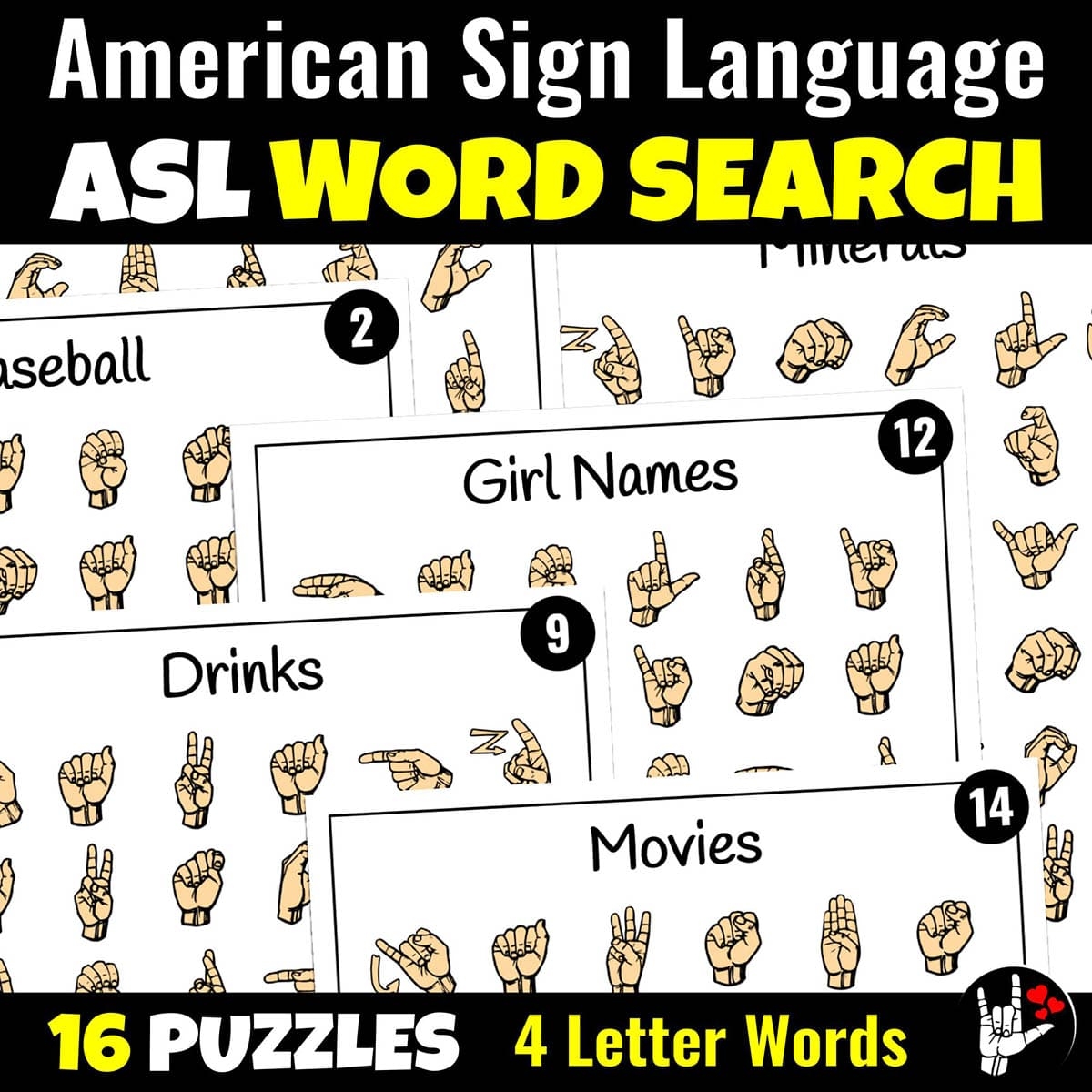 FREE ASL Word Search Improve Your Fingerspelling Skills Able Lingo ASL