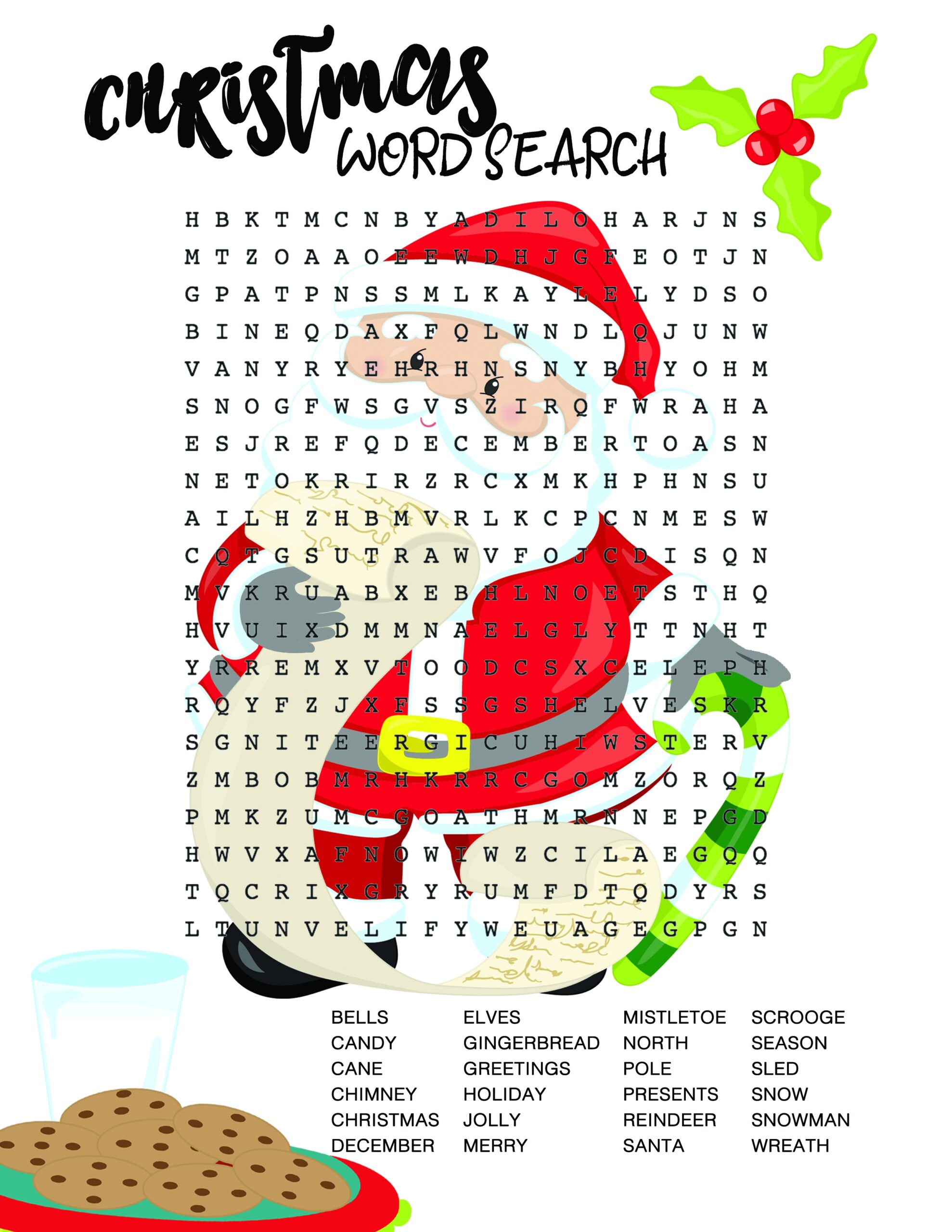 Free Christmas Printable Santa Word Search About A Mom