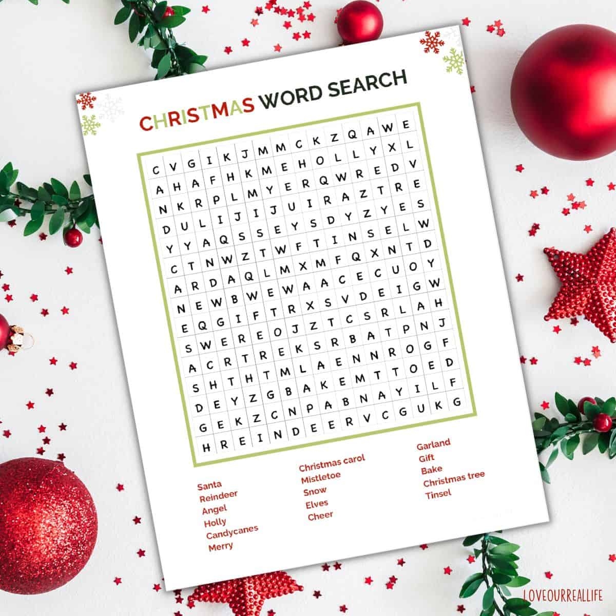 FREE Christmas Word Search Printable For Kids Of All Ages 
