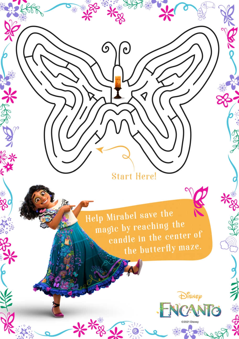 Free Download Disney Encanto Butterfly Maze Mama Likes This
