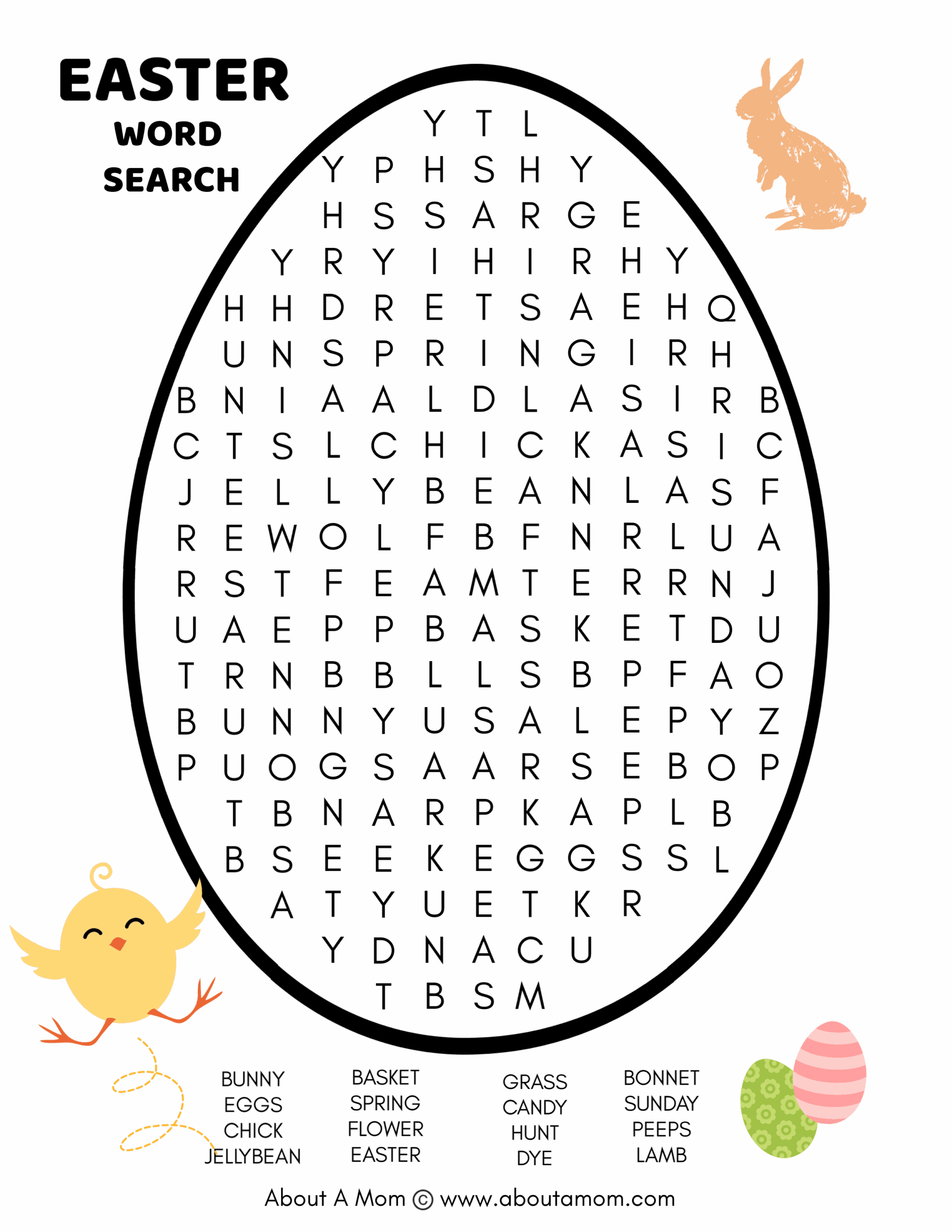 Word Search Printable Free For Kids