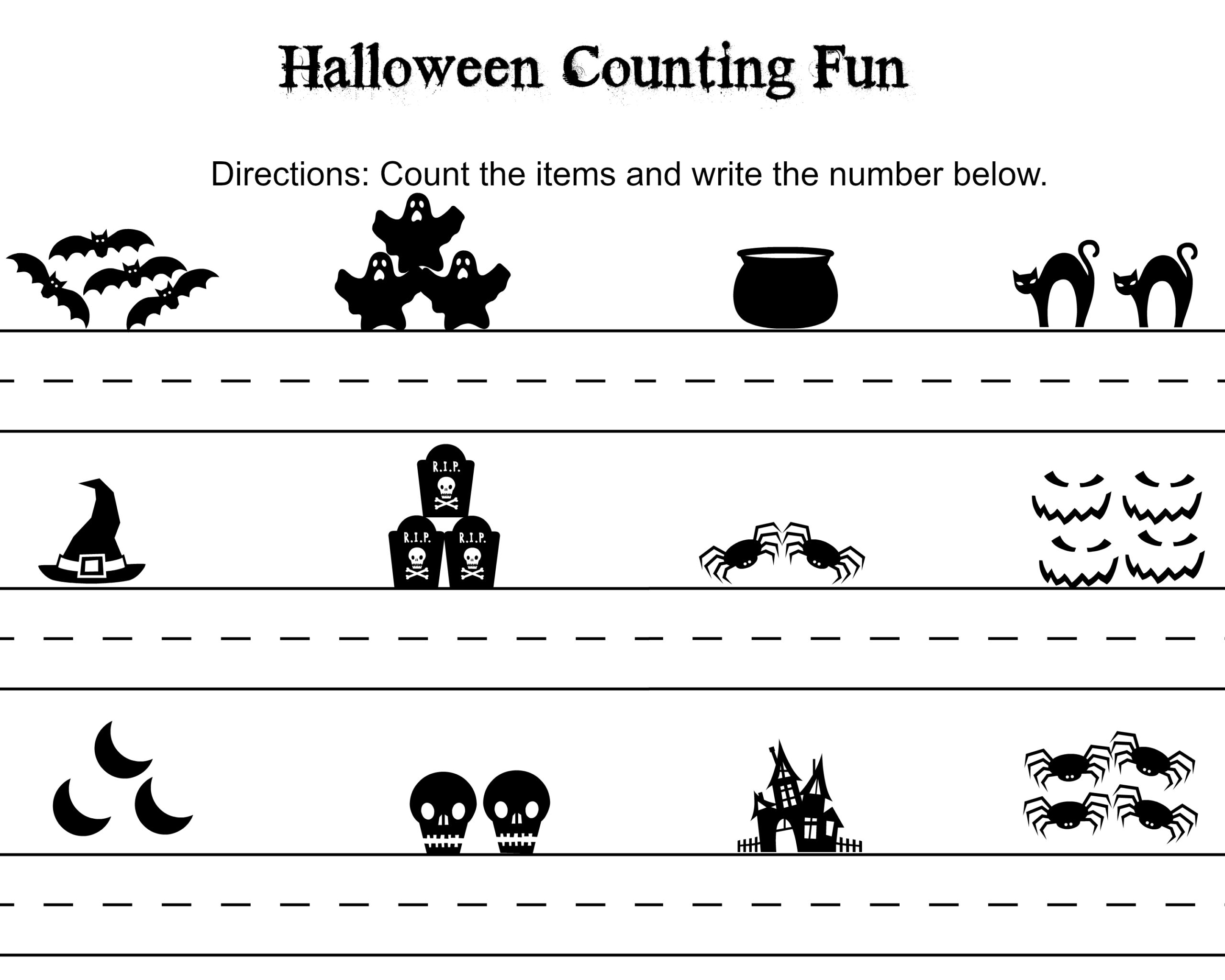 FREE Halloween Word Search U0026 Counting Printables